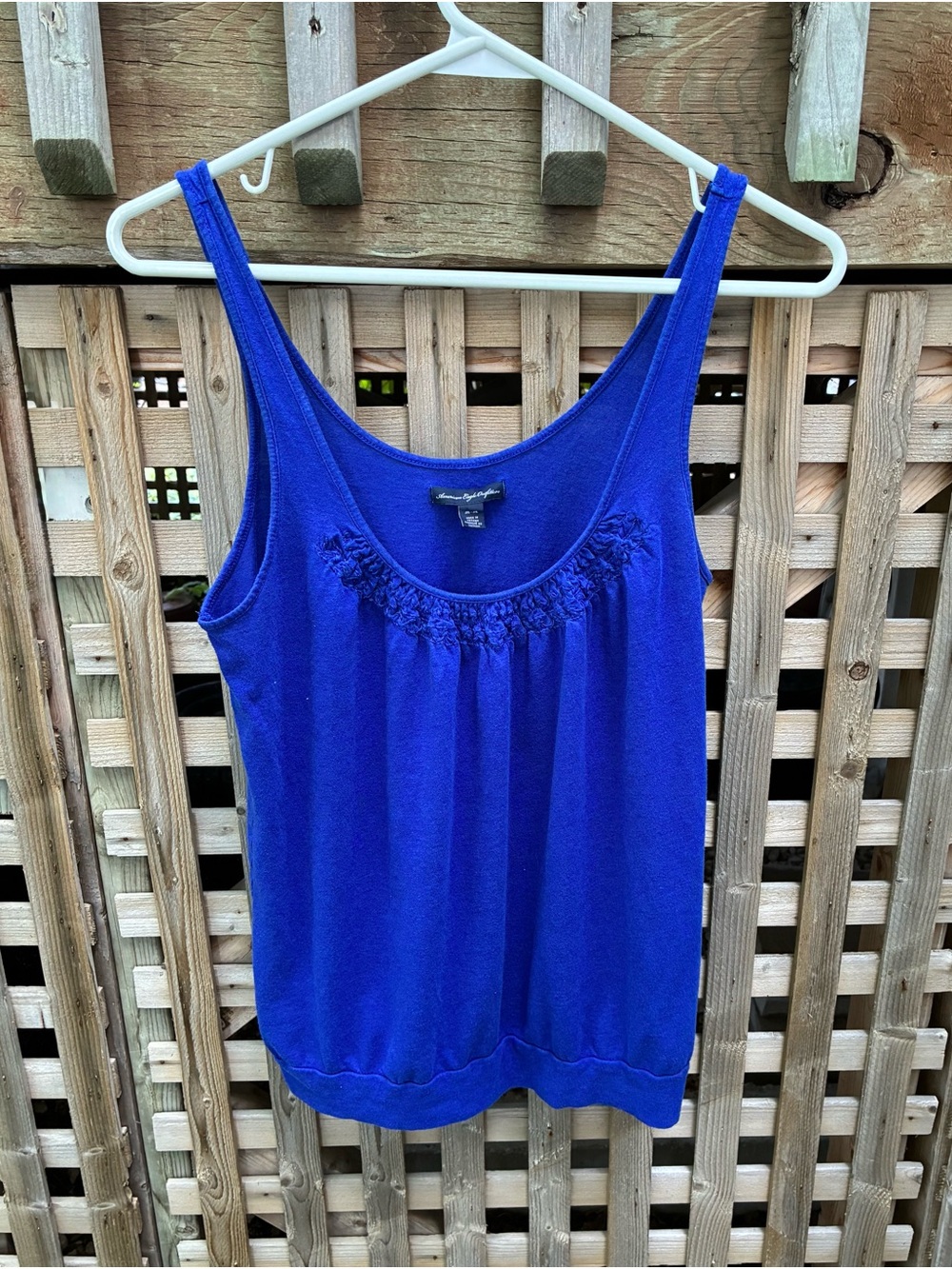 American Eagle Outfitters Cobalt Blue Scoop-Neck Tank